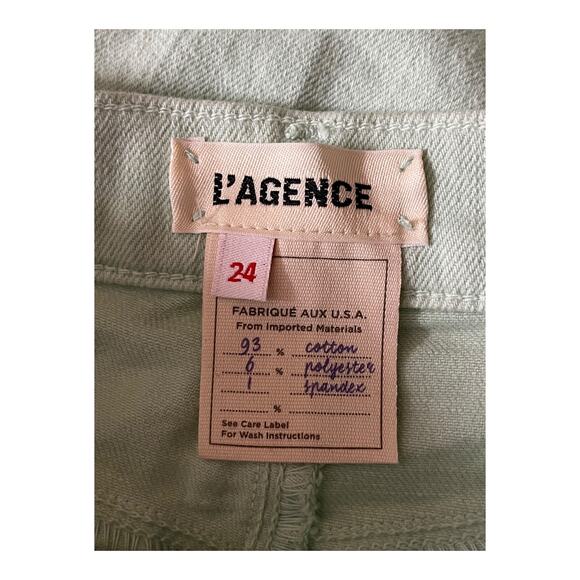 L'Agence jeans High Rise Crop Slim light mint size 24 - Picture 4 of 6